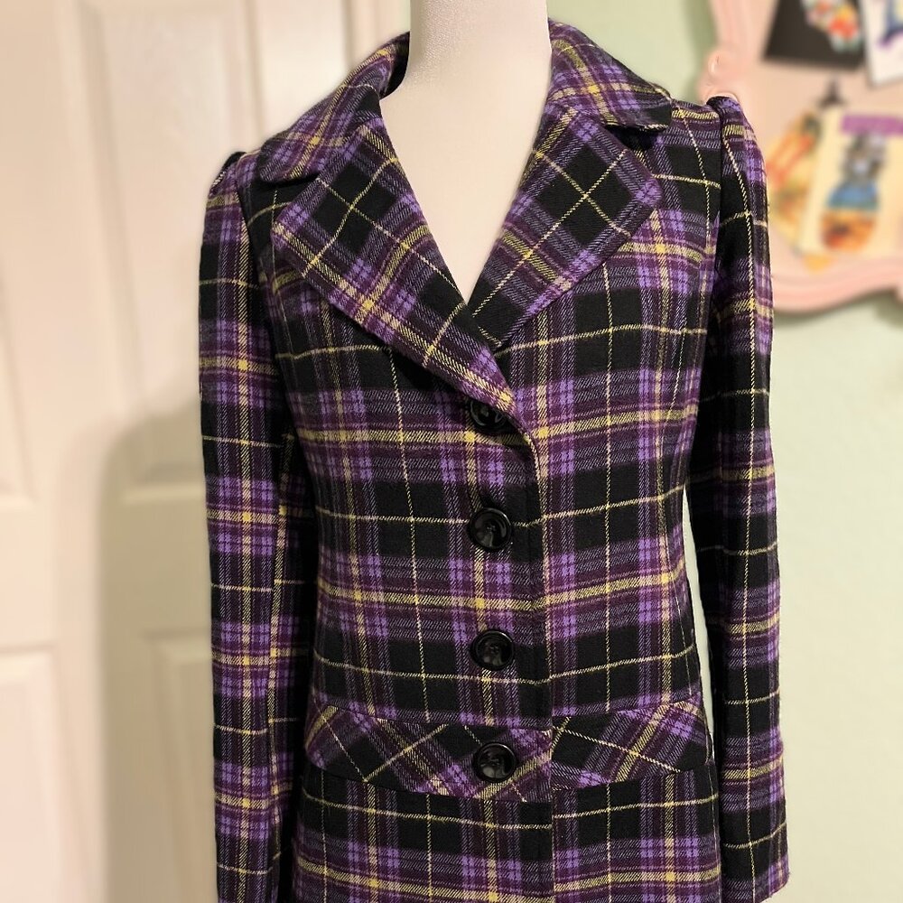 Kensie Girl, Size M, Purple Plaid